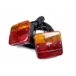 ZESTAW LAMP ŚWIATŁA TYLNE DO PRZYCZEP PRZEWÓD 7-ŻYŁ 5M